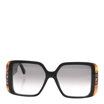 LOUIS VUITTON Acetate LV Square Sunglasses Z2095W Black