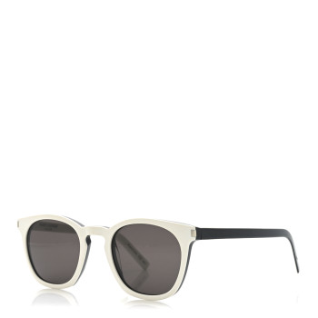 SAINT LAURENT Acetate Sunglasses SL 28 White Black