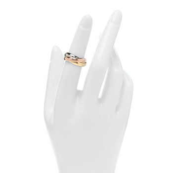 CARTIER 18K Pink Yellow White Gold Classic Les Must De Cartier Trinity Ring 50 5.5