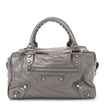 BALENCIAGA Agneau Classic Hardware Box Bag Metallic