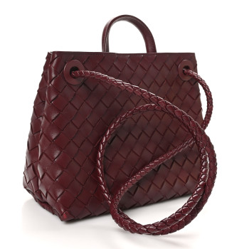 BOTTEGA VENETA Nappa Intrecciato Small Andiamo Shoulder Bag Barolo