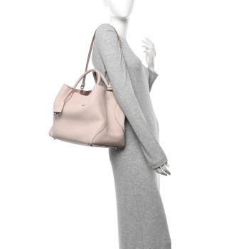 CHRISTIAN DIOR Supple Grained Calfskin Large Open Bar Tote Rose Poudre