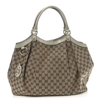 GUCCI Monogram Large Sukey Tote Off White