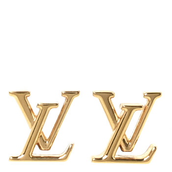 LOUIS VUITTON Metal LV Iconic Earrings Gold