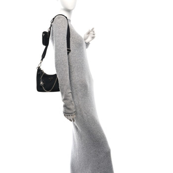 PRADA Nylon Re-Edition 2005 Shoulder Bag Black