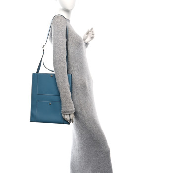 HERMES Evercolor Cab’H Tote Bag Bleu Jean