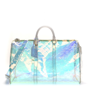 LOUIS VUITTON PVC Monogram Keepall Bandouliere 50 Iridescent Prism