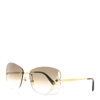LOUIS VUITTON Lily Sunglasses Z0371U Brown Glitter