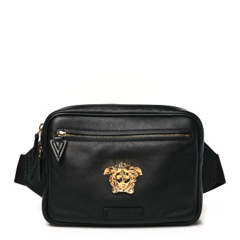 VERSACE Calfskin Medusa Belt Bag Black
