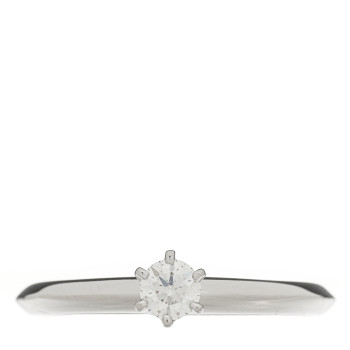 TIFFANY Platinum Diamond .19ct Solitaire Engagement Ring 51 5.75