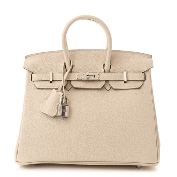 HERMES Togo Birkin 25 Craie