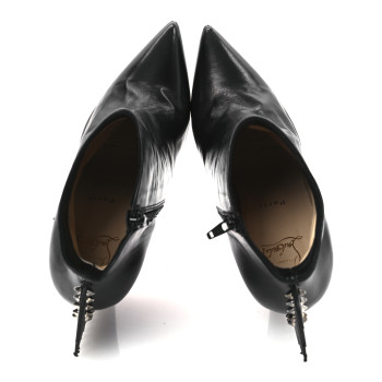 CHRISTIAN LOUBOUTIN Nappa Electroboot 100 Ankle Boots 41 Black Silver
