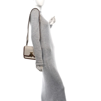 BURBERRY Canvas Calfskin Small TB Bag Natural