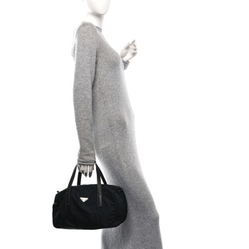 PRADA Tessuto Nylon Semitracolla Shoulder Bag Black