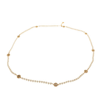 CHANEL Pearl CC Belt Gold