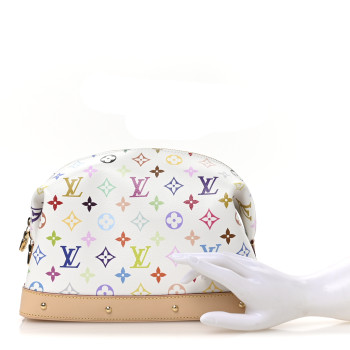 LOUIS VUITTON LV x TM Monogram Multicolor Cosmetic Pouch GM White