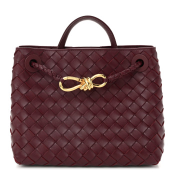 BOTTEGA VENETA Nappa Intrecciato Small Andiamo Shoulder Bag Barolo