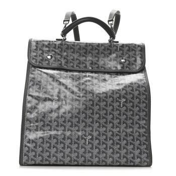 GOYARD Goyardine Saint Leger Soft Briefcase Backpack Grey