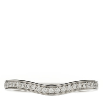 CARTIER Platinum Diamond Ballerine Wedding Band Ring 47 4.25