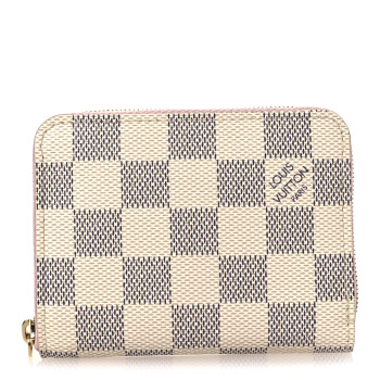 LOUIS VUITTON Damier Azur Zippy Coin Purse Rose Ballerine