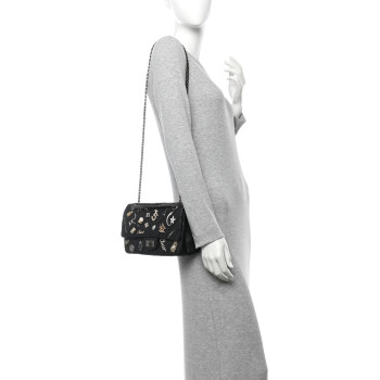 CHANEL Aged Calfskin Lucky Charms 2.55 Reissue 225 Flap Black