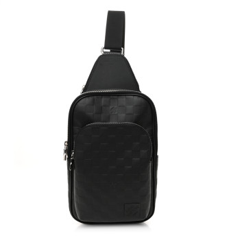 LOUIS VUITTON Damier Infini Avenue Sling Bag NM Onyx