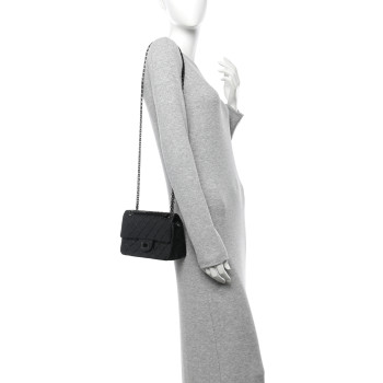 CHANEL Aged Calfskin Quilted 2.55 Reissue Mini Flap So Black