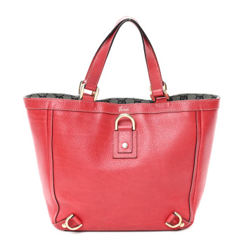 GUCCI Calfskin Small Abbey Tote Red