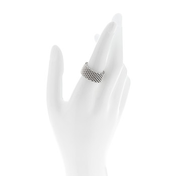 TIFFANY Sterling Silver Somerset Mesh Ring 54 6.75