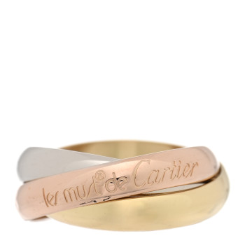 CARTIER 18K Pink Yellow White Gold Classic Les Must De Cartier Trinity Ring 50 5.5