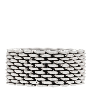 TIFFANY Sterling Silver Somerset Mesh Ring 54 6.75