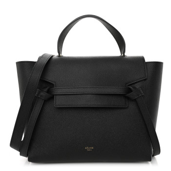 CELINE Grained Calfskin Micro Belt Bag Black
