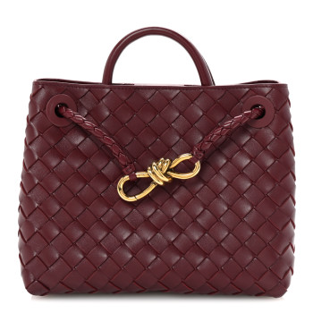 BOTTEGA VENETA Nappa Intrecciato Small Andiamo Shoulder Bag Barolo