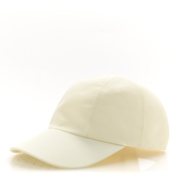 HERMES Cotton Davis Pois Medor Cap 58 Ecru