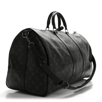 LOUIS VUITTON Monogram Eclipse Keepall Bandouliere 55