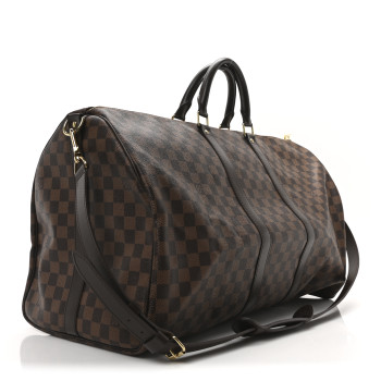 LOUIS VUITTON Damier Ebene Keepall Bandouliere 55