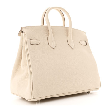 HERMES Togo Birkin 25 Craie