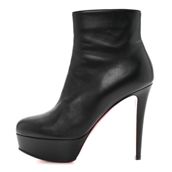 CHRISTIAN LOUBOUTIN Calfskin Bianca 120 Ankle Boots 39.5 Black