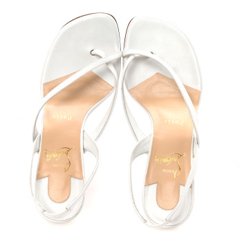 CHRISTIAN LOUBOUTIN Kid Taralita 55 Thong Sandals 36.5 White