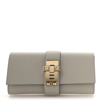 HERMES Swift Medor 23 Clutch Gris Perle