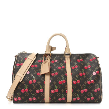 LOUIS VUITTON LV X TM Monogram Cerises Keepall Bandouliere 45