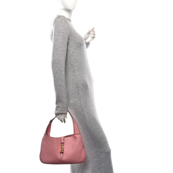 GUCCI Soft Grained Calfskin Small Jackie O Hobo Pink