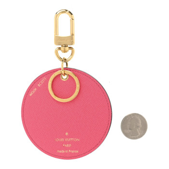 LOUIS VUITTON Monogram 2023 Christmas Animation Sailing Vivienne Bag Charm Key Ring Dragonfruit Pink
