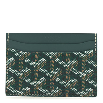 GOYARD Goyardine Saint Sulpice Card Holder Green