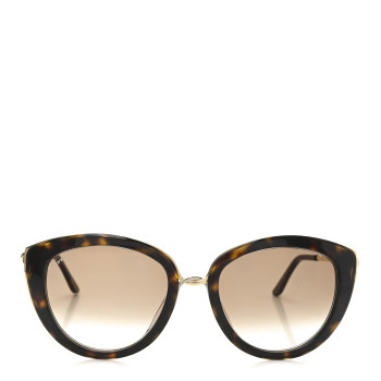 CARTIER Metal Acetate Trinity Cat Eye Sunglasses CT0226S Tortoise