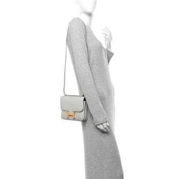 HERMES Chevre Mysore Constance 18 Gris Perle