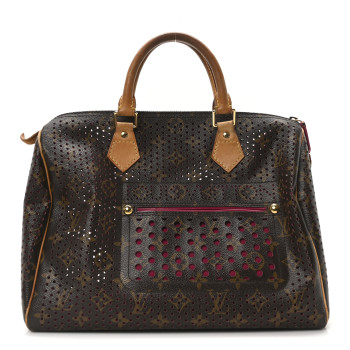 LOUIS VUITTON Monogram Perforated Speedy 30 Fuchsia