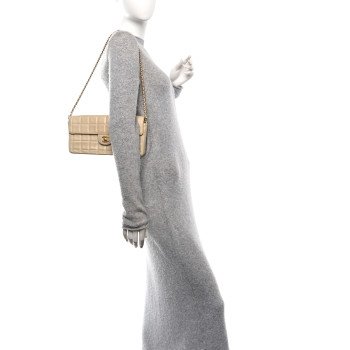 CHANEL Lambskin East West Chocolate Bar Flap Ivory