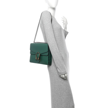 GUCCI Dollar Calfskin Crystal Medium Dionysus Shoulder Bag Emerald