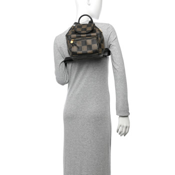 FENDI Coated Canvas Pequin Drawstring Backpack Tobacco